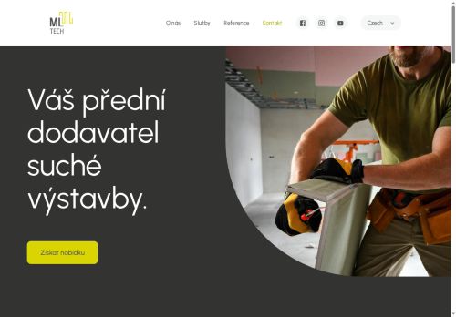 Webové stránky ML-TECH s.r.o., Praha