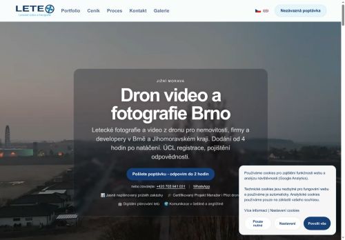 Zobrazit webové stránky Leteo.cz - dronové video & fotografie