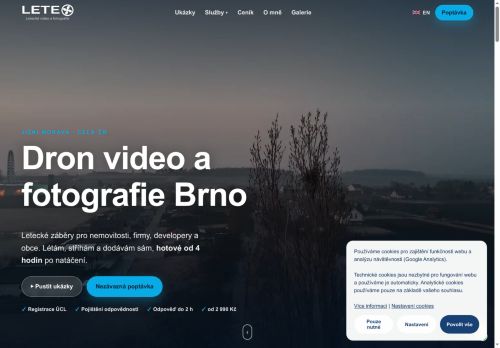 Zobrazit webové stránky Leteo.cz - dronové video & fotografie