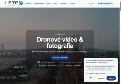 Zobrazit webové stránky Leteo.cz - dronové video & fotografie