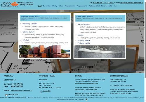 JIPO Stavebniny s.r.o. nabízí práci na pozici Skladníci, obsluha VZV, příjem a výdej stavebního materiálu v obci Lochovice