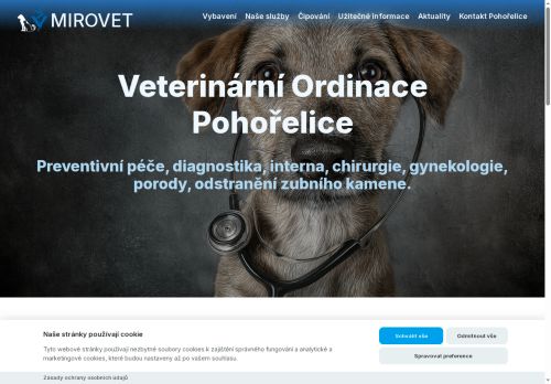 Zobrazit webové stránky Veterinární ordinace MIROVET - MVDr. Hynek Siksta, MVDr. Jana Sikstová Fritscherová