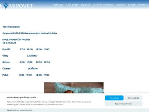 Veterinární ordinace MIROVET - MVDr. Hynek Siksta, MVDr. Jana Sikstová Fritscherová