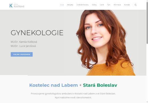 Zobrazit webové stránky Gynekologie - MUDr. Kamila Kotíková, MUDr. Lucie Jarošová