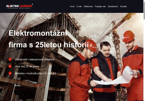 Webové stránky ELEKTRO-ULDRICH, spol. s r.o., Praha