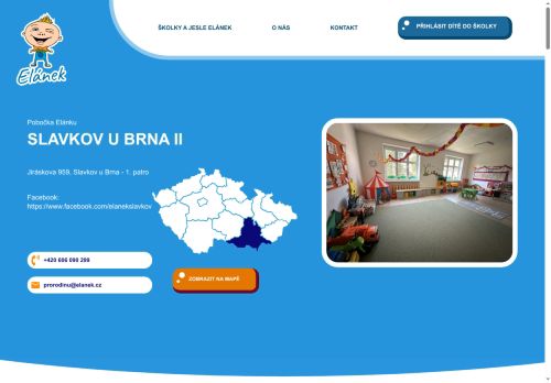 Webové stránky Elánek pro rodinu, Rousínov