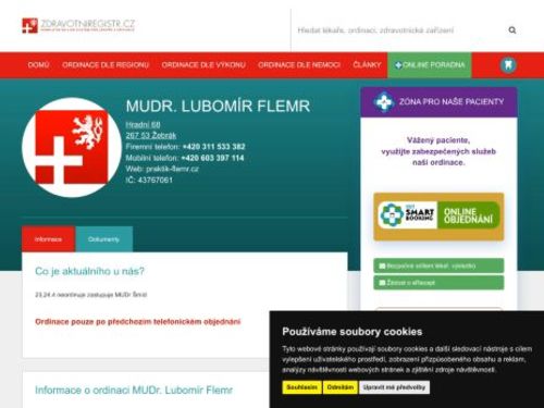 Praktický lékař pro dospělé - MUDr. Lubomír Flemr