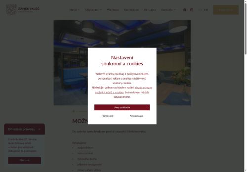 Webové stránky Hotel Zámek Valeč s.r.o., Valeč