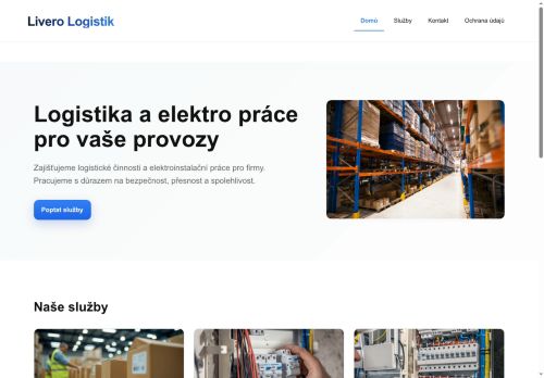 Webové stránky Livero Logistik s.r.o., Ostředek