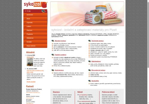 Sykoizol s.r.o. nabízí práci na pozici skladník, řidič v obci Plzeň