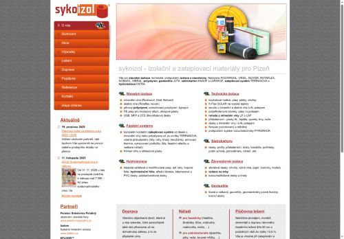 Sykoizol s.r.o. nabízí práci na pozici skladník, řidič v obci Plzeň