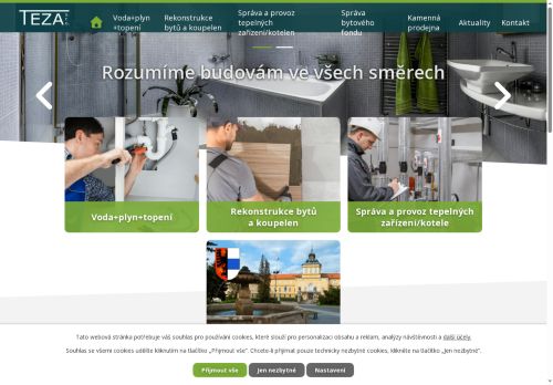 Webové stránky TEZA,spol.s r.o., Hořovice