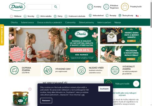 DIANA COMPANY, spol.s r.o. nabízí práci na pozici Obsluha strojů na balení, plnění a etiketování (M/Ž) v obci Praha