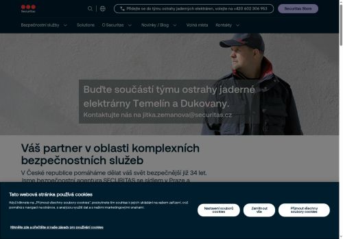 SECURITAS ČR s.r.o. nabízí práci na pozici Bezpečnostní pracovník/ce v obci Šťáhlavy