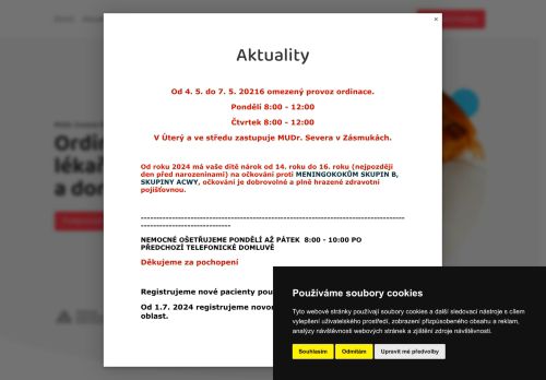 Zobrazit webové stránky Praktický lékař pro děti a dorost - MUDr. Zuzana Marešová