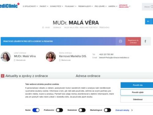Praktický lékař pro děti a dorost MediClinic - MUDr. Věra Malá