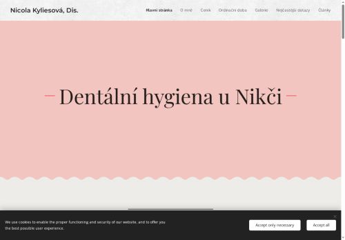 Zobrazit webové stránky Dentální hygiena - Nicola Kyliesová, Dis.