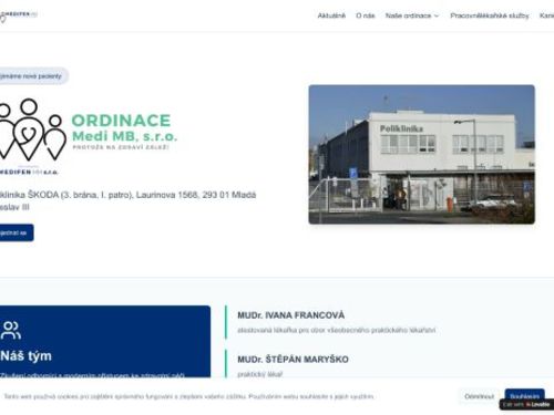 Praktický lékař pro dospělé Medi MB, s.r.o. - MUDr. Štěpán Maryško, MUDr. Ivana Francová