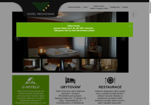 Zobrazit webové stránky Hotel Vrchovina