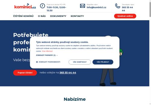 Kominíci CZ s.r.o. nabízí práci na pozici kominík M/Ž v obci Hodonín