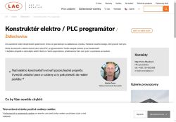 LAC, s.r.o. nabízí práci na pozici Konstruktér elektro / PLC programátor v obci Židlochovice