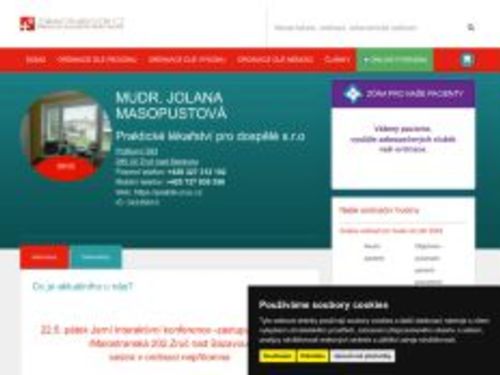 Praktický lékař pro dospělé - MUDr. Jolana Masopustová