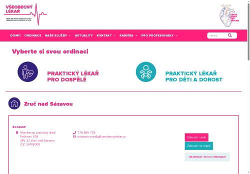Zobrazit webové stránky Praktický lékař pro dospělé Všeobecný lékař - MUDr. Vojtěch Gajdoš