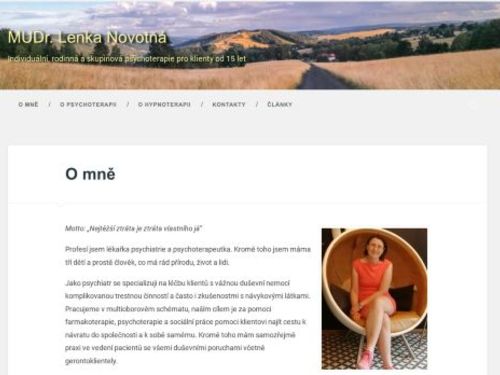 Psychoterapeutické poradenství - MUDr. Lenka Novotná
