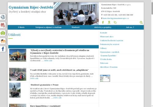 Zobrazit webové stránky Gymnázium a Střední odborná škola Rájec-Jestřebí, o. p. s.