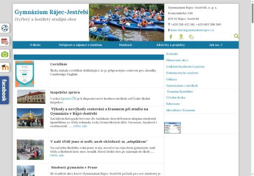 Zobrazit webové stránky Gymnázium a Střední odborná škola Rájec-Jestřebí, o. p. s.