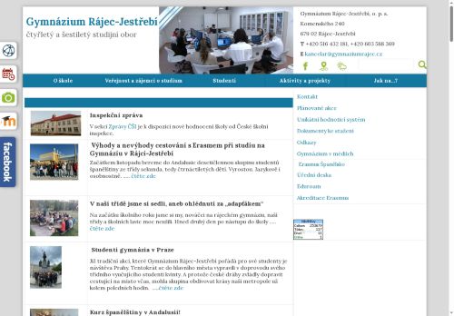 Zobrazit webové stránky Gymnázium a Střední odborná škola Rájec-Jestřebí, o. p. s.