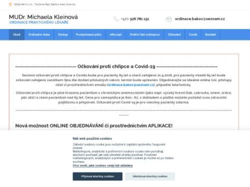 Praktický lékař pro dospělé GOprakt s.r.o. - MUDr. Michaela Kleinová