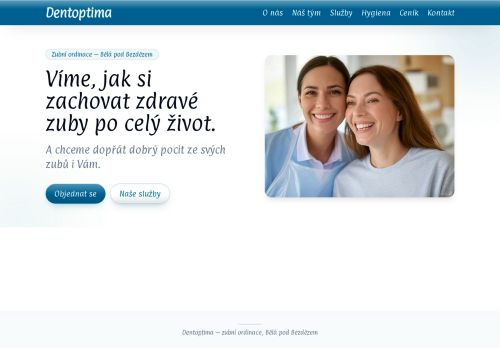 Zobrazit webové stránky Stomatologická ordinace Dentoptima - MDDr. Alexandra Fantová