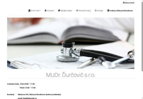 Zobrazit webové stránky Praktický lékař pro dospělé - MUDr. Jaroslav Ďurčovič