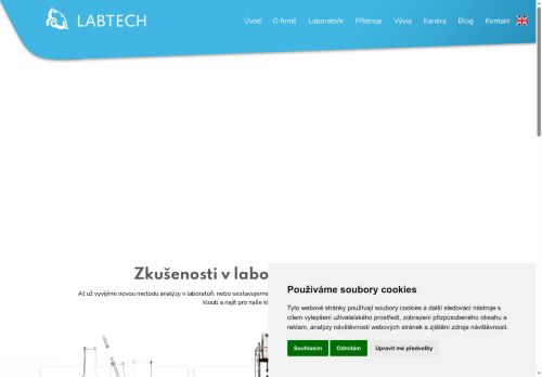 Webové stránky LABTECH, s.r.o., Brno