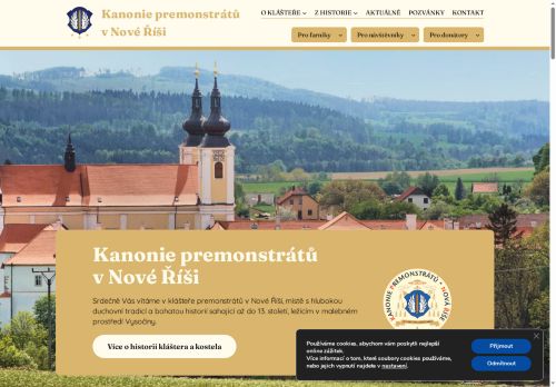 Webové stránky Kanonie premonstrátů v Nové Říši, Nová Říše