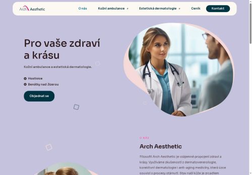 Zobrazit webové stránky Kožní ambulance Arch Aesthetic s.r.o. - MUDr. Lada Novotná