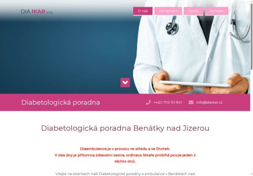 Zobrazit webové stránky Diabetologická ambulance DIA IKAR s.r.o. - MUDr. Igor Karen