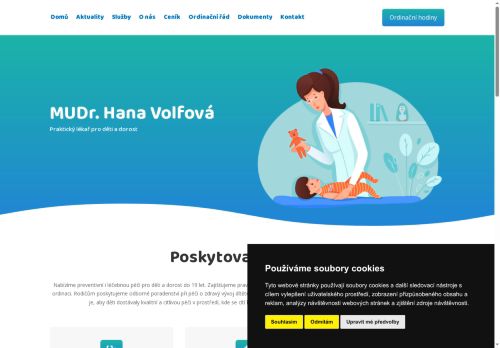Zobrazit webové stránky Praktický lékař pro děti a dorost - MUDr. Hana Volfová
