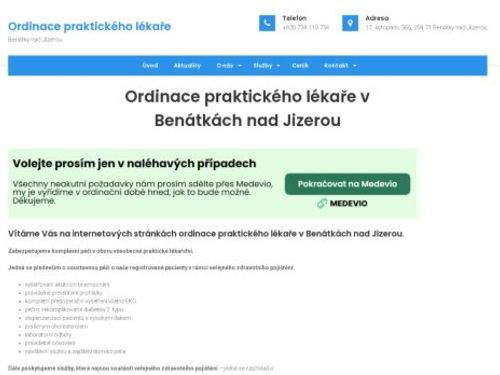 Praktický lékař pro dospělé - MUDr. Michaela Kovaříková