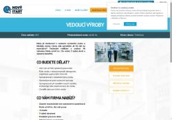 Webové stránky NOVÝ START, personální agentura s.r.o., Třebíč
