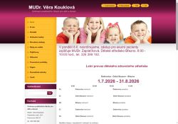 Zobrazit webové stránky Praktický lékař pro děti a dorost - MUDr. Věra Kouklová