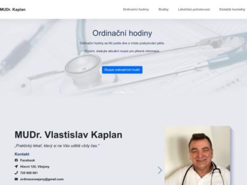 Praktický lékař pro dospělé - MUDr. Vlastislav Kaplan