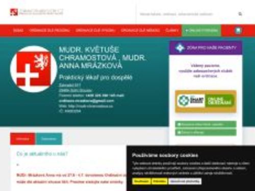 Praktický lékař pro dospělé - MUDr. Květuše Chramostová, MUDr. Anna Mrázková