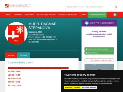 Praktický lékař pro děti a dorost - MUDr. Dagmar Štěpánová