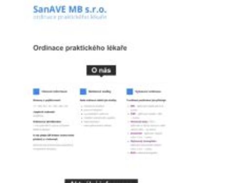 Praktický lékař pro dospělé SanAVE MB s.r.o. - MUDr. Martin Zavadil, MUDr. Vladimíra Bartošová