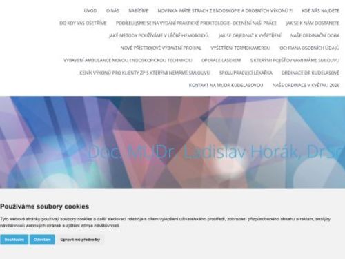 Proktologická ambulance - doc. MUDr. Ladislav Horák, DrSc.