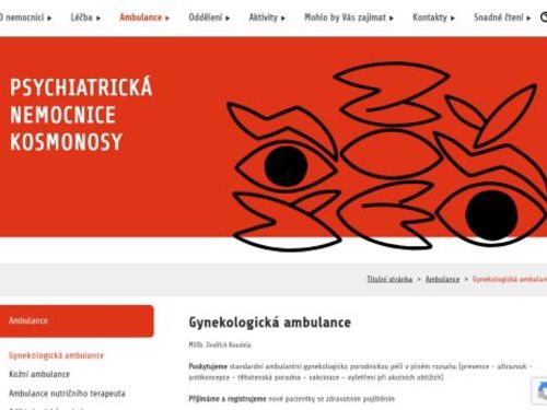 Gynekologická ambulance Psychiatrická nemocnice Kosmonosy - MUDr. Jindřich Koudela