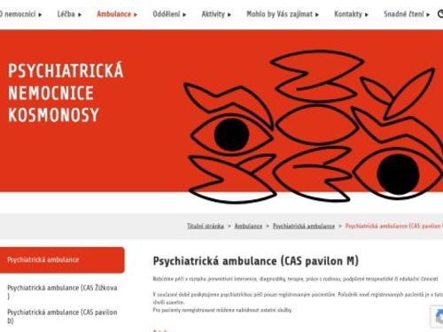 Psychiatrická ambulance (CAS pavilon M) - Psychiatrická nemocnice Kosmonosy