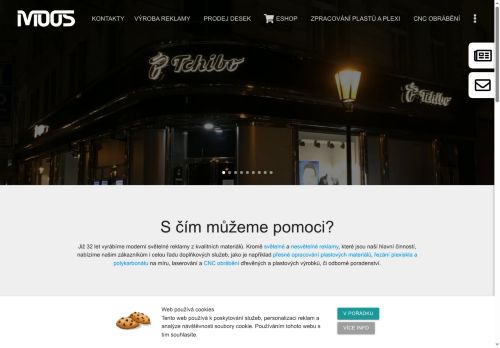 Webové stránky MOOS s.r.o., Osečany